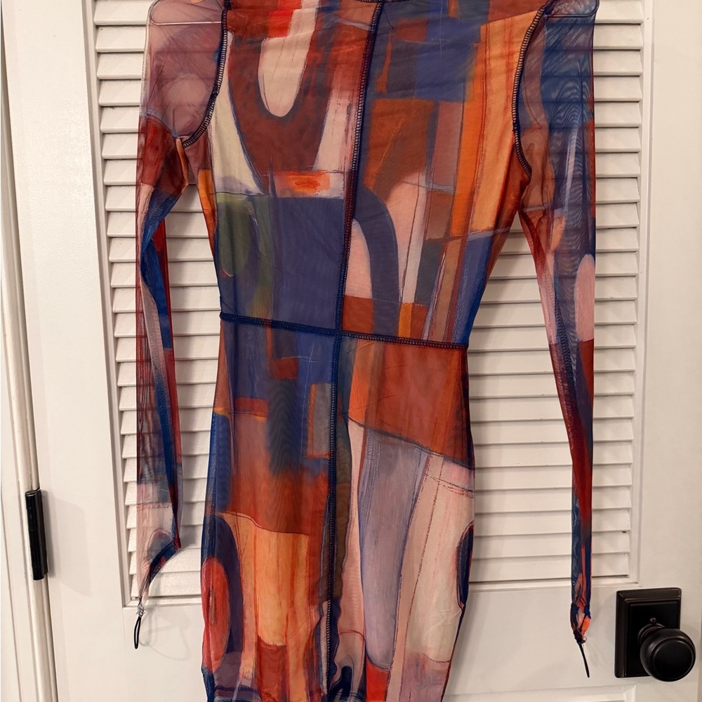 Fashion Nova Vibrant Mesh Dress